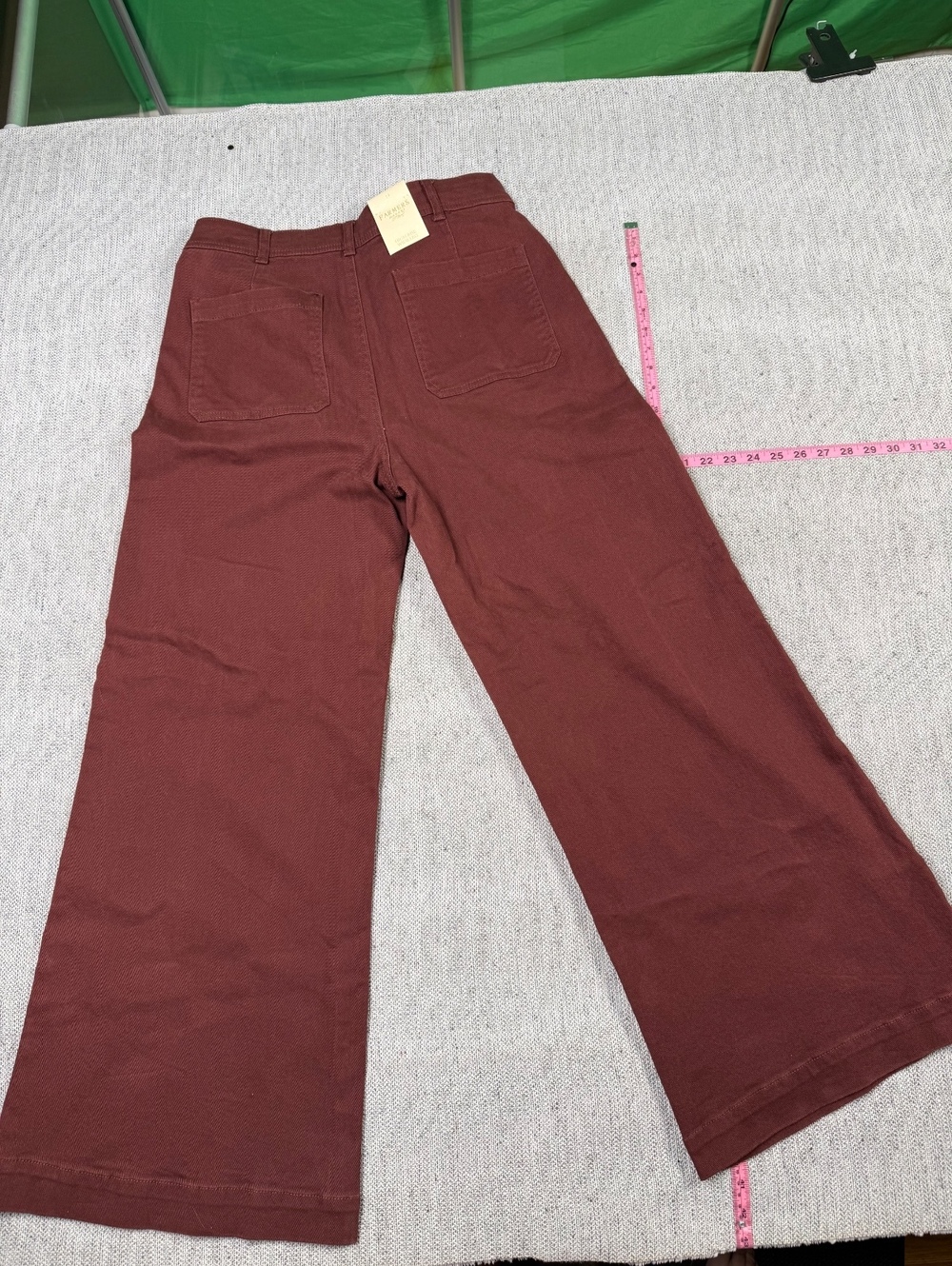Farmers NWT Market High Rise Wide Leg Pants Size 14 Burgundy - Picture 8 of 8